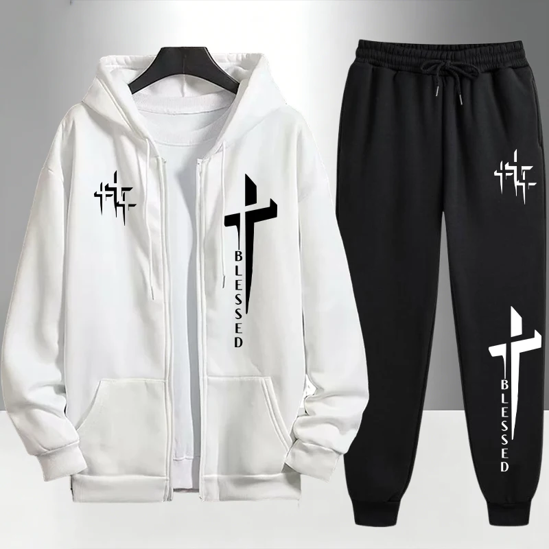 Setelan Training Pria Motif Sa - Men'S Fashion Hoodie ulasan dan harga