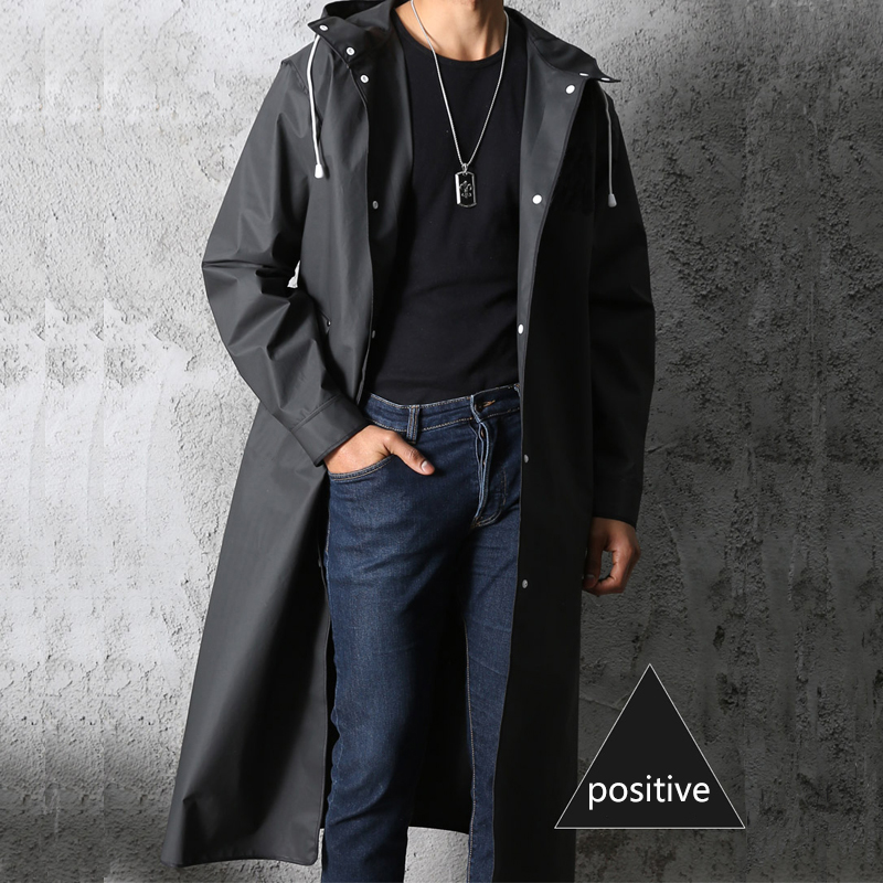 Jas Hujan Panjang Tahan Air De - Mens Fashion Poncho ulasan dan harga