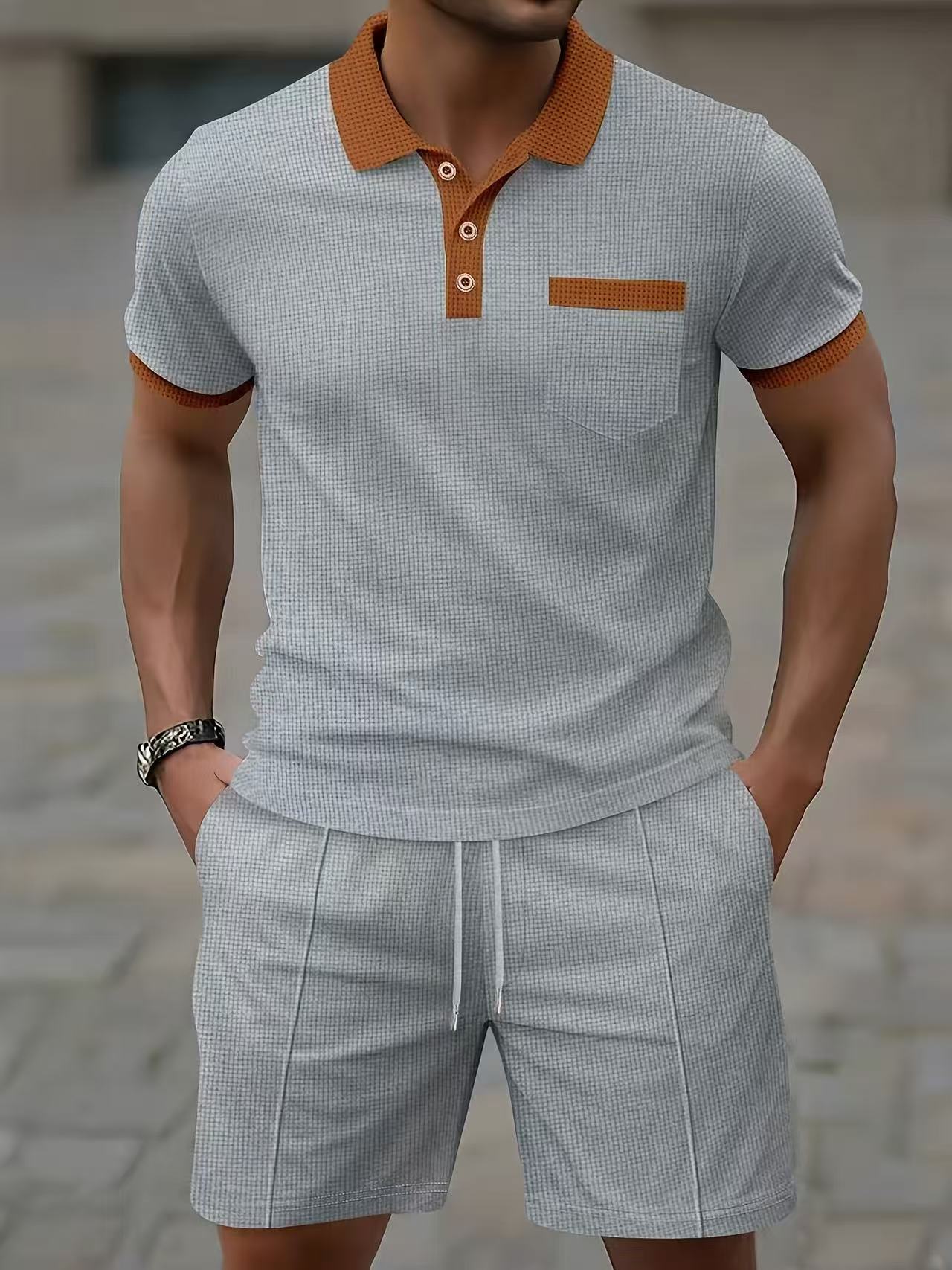 Setelan kaos polo lengan pende - Quality Men'S Fashion ulasan dan harga