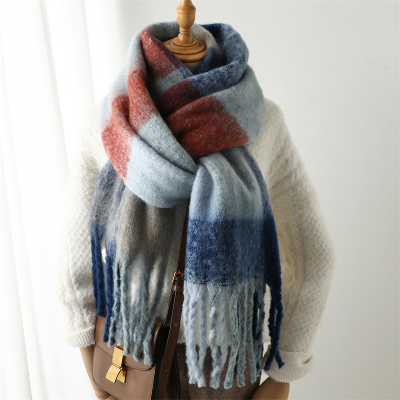 Syal Kotak-kotak Musim Gugur M - Men Scarf Wool ulasan dan harga
