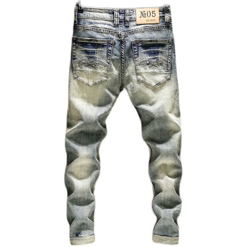 Celana Lama Elastis Jeans Pria - Skinny Jeans Ripped ulasan dan harga