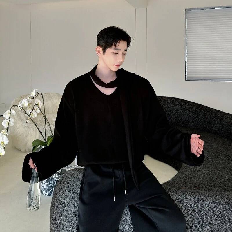 V Avant-Garde Hoodie Kerah Pri - Men Scarf Wool ulasan dan harga