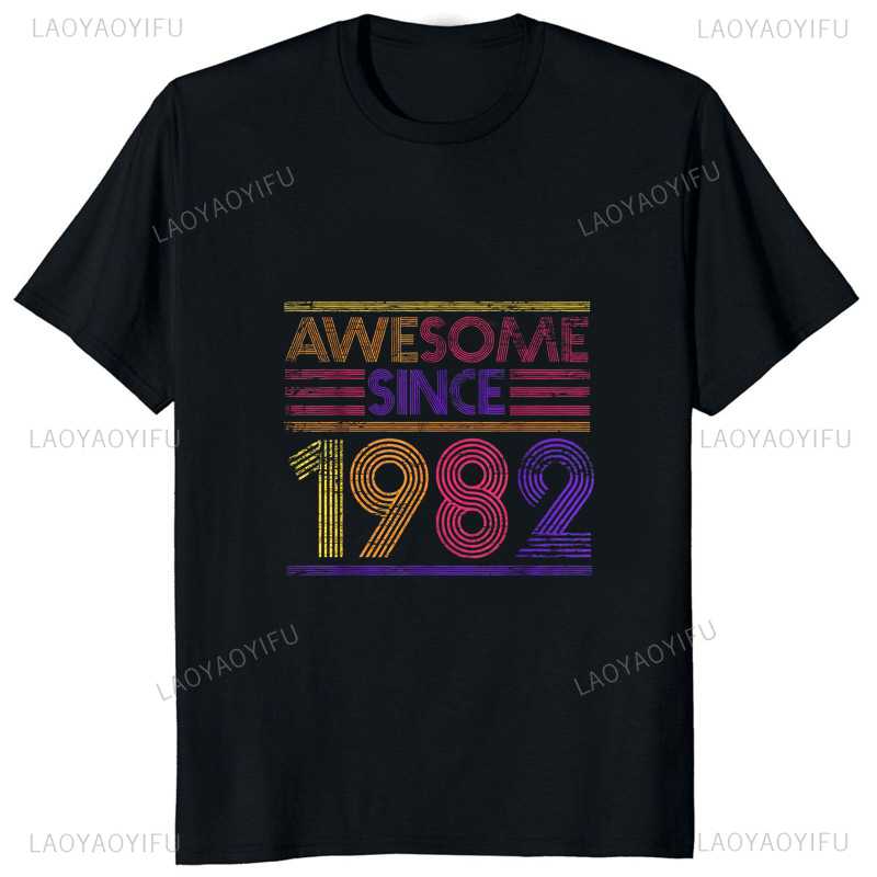 Kaus cetak Vintage 1982 edisi  - Men'S Fashion From The 80S ulasan dan harga