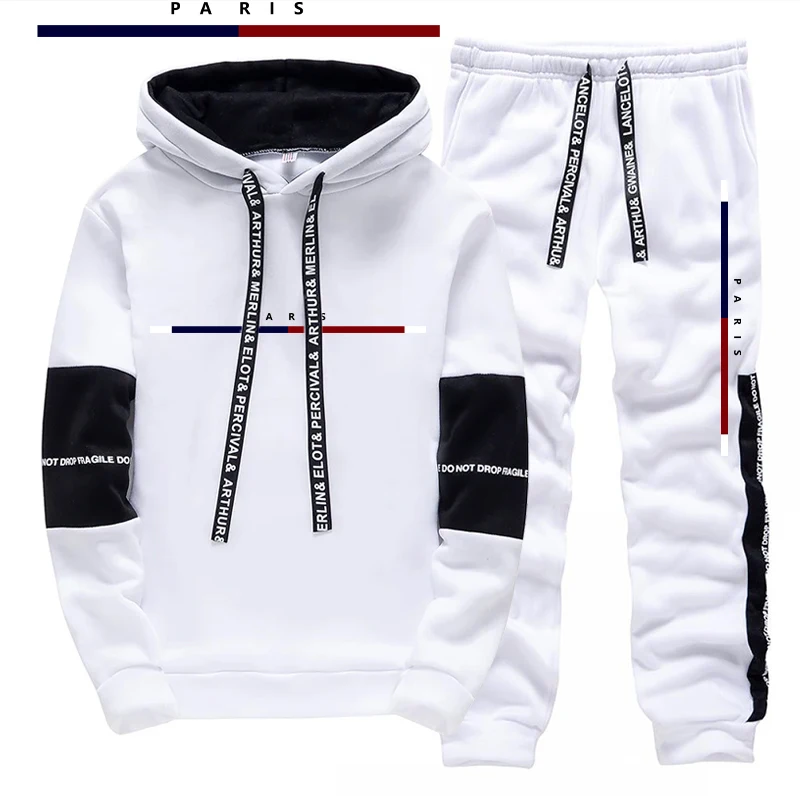 Setelan Pria Motif Cetak Paris - Men'S Fashion Hoodie ulasan dan harga